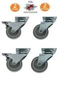 ÖZBEK Firenli Masa Tekerleği & Dolap Tekerleği & Çift Bilyalı Tekerlek 4adet - Tek Ebat - 1