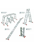 ONESTAR 4x5 20 Basamaklı 5,70m Akrobat Merdiven thumbnail 1