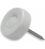 YALÇIN 30adet Çivili Masa Sandalye Zemin Koruyucu Beyaz Plastik Ayak 16mm - 1