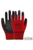 Beybi Pn5 Kırmızı Zebra Polyester Örme Nitril Işçi Eldiveni 10 Çift 10 Numara - 1