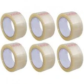 STARLİNE 6 Adet 100 Metre Akrilik Koli Bandı 45mmx100 Mt Kopmayan Koli Bandı Güçlü Koli Bandı. - 1