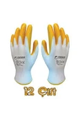 Demir Safety Sarı Nitril Inşaat Tarım Montaj Iş Eldiveni 12 Çift No:10 - 1