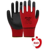 Beybi Pn3 Kırmızı Nitril Kaplı Örgü Polyester Iş Eldiveni - 1