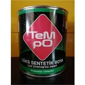 Tempo Yağlı Boya Seti 6 Prç Siyah Lüks Sentetik Yağlı Boya 0,75 lt + Tiner + Bant + Fırça + Rulo - 1
