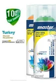 Master Parlak Beyaz Pro Seri Akrilik Sprey Boya - Özel Kilit Kapak -400ml - 10 Yıl Raf Ömrü - 1
