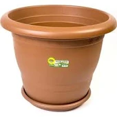 Hak Plastik 2 Adet Tabaklı Antik Saksı No8 Klasik Bahçe Çiçek Saksısı 34 Lt - 1