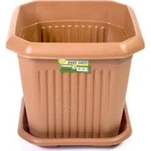 Hak Plastik Kare Saksı No 5 Klasik Çiçek Saksısı - 1