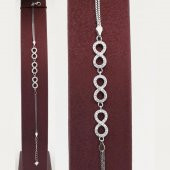 Sonsuzluk Tasarımlı Şık 925 Ayar Gümüş Bileklik thumbnail 3