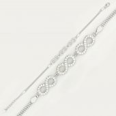 Sonsuzluk Tasarımlı Şık 925 Ayar Gümüş Bileklik thumbnail 4