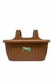 Hak Plastik Hak Saksı Güneş Askılı Saksı Balkon Saksısı Natural Orta 6,4 Lt - 1