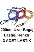 Motodede 200cm Uzar Bagaj Lastiği Renkli 3 Adet Lastik - 1