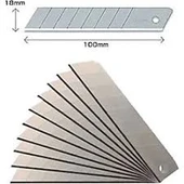 ZUBİZUBİ Maket Bıçağı Yedeği Ucu Kalın 18 mm Bıçak 10 Adet - 1