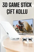 Çift Oyun Kollu 4K HD Ekran Nostaljik 20.000 Oyunlu Beyaz Game Stick - 1