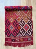 47x90 cm Küçük Boy Renkli Türk Kilim, Koçboynuzu Motifi, El Dokuma Vintage Kilim, Bohem Stili Kilim - 5
