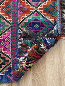 66x121 cm Küçük Boy Canlı Renkli Kilim, Geometrik ve Akrep Motifli, El Dokuma Vintage Kilim, Harika Ev Dekoru - 8