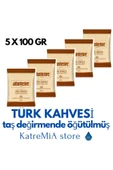 TÜRK KAHVESİ 5X100 GR (500 gr) TAŞ DEĞİRMENDE ÖĞÜTÜLMÜŞ - 1