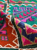 66x121 cm Küçük Boy Canlı Renkli Kilim, Geometrik ve Akrep Motifli, El Dokuma Vintage Kilim, Harika Ev Dekoru - 3