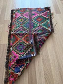 66x121 cm Küçük Boy Canlı Renkli Kilim, Geometrik ve Akrep Motifli, El Dokuma Vintage Kilim, Harika Ev Dekoru - 1