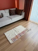 104x64 cm Küçük Açık Renkli Türk Kilimi, El Dokuma Vintage Halı, Eşsiz Bohem Kilim, Şık Ev Dekoru Hediyesi - 4