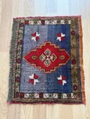 53x70 cm Küçük Türk Halı, El Dokuma Yün Halı, Giriş için Zemin Halısı, Vintage Bohem Ev Dekoru, Şık Küçük Halı - 1