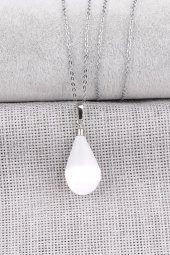 Selenit Doğal Taş Kolye thumbnail 1