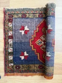 53x70 cm Küçük Türk Halı, El Dokuma Yün Halı, Giriş için Zemin Halısı, Vintage Bohem Ev Dekoru, Şık Küçük Halı - 6