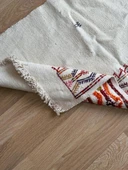 104x64 cm Küçük Açık Renkli Türk Kilimi, El Dokuma Vintage Halı, Eşsiz Bohem Kilim, Şık Ev Dekoru Hediyesi - 5