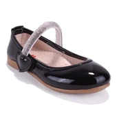 Dagoster DJA76-HY10005 Siyah Rugan Ortopedik Kız Çocuk Babet Ayakkabı - 1