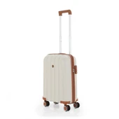 MÇS 3lü Set Kırılmaz Silikon Seyahat Valizi Bavulu V305 Kemik Kahve - 7