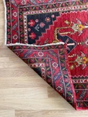 113x268 cm El Dokuma Yolluk, Mükemmel Durumda Yün Halı, Antika Anadolu Nadir Desenli Yolluk, Canlı Renkli Halı - 6