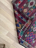 167x331 cm Türk Kilim Halısı, Canlı Renkler ve Koçboynuzu Motifi, El Dokuma Yün Halı, Antika Anadolu Kilim - 7
