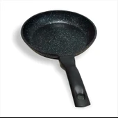 27cm Büyük Bakalit Kulp Yanmaz Yapışmaz Granit Yüzey Ağır Alaşım Döküm Tava - 1