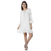 Eliş Şile Bezi- U.Kollu Başak Elbise- Kodu 422.02- XL Beden- Beyaz renk - 3