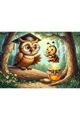 Art Puzzle Art Çocuk Bilge Baykuş 50 Parça Puzzle - 2