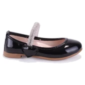 Dagoster DJA76-HY10005 Siyah Rugan Ortopedik Kız Çocuk Babet Ayakkabı - 2