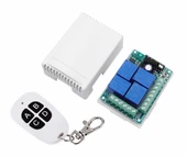 433MHz RF 4 Kanal Röle Modül DC 12V 4 Buton Kumanda Kablosuz Motor Pompa Fan Lamba Perde Akıllı Ev Garaj Bariyer Kapı Kontrol - 1