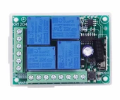 433MHz RF 4 Kanal Röle Modül DC 12V 4 Buton Kumanda Kablosuz Motor Pompa Fan Lamba Perde Akıllı Ev Garaj Bariyer Kapı Kontrol - 7