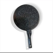 27cm Büyük Bakalit Kulp Yanmaz Yapışmaz Granit Yüzey Ağır Alaşım Döküm Tava - 4