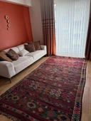 167x331 cm Türk Kilim Halısı, Canlı Renkler ve Koçboynuzu Motifi, El Dokuma Yün Halı, Antika Anadolu Kilim - 2