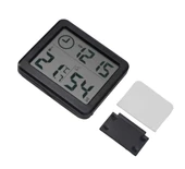 Saat Nem Sıcaklık Ölçer Zaman Hava Durumu Isı Gösterge Dijital Ekran Termometre Ev Oda Ofis Kuluçka Sera Depo Medikal thumbnail 5