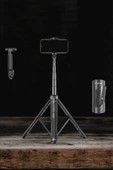 Tripod Kablosuz Bluetooth Bağlantılı Selfie Çubuğu 360 Derece Dönebilen - 5