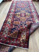 116x313 cm El Dokuma Yolluk, Canlı Renkler ve Harika Desenler, Antika Anadolu Yün Halısı, Şık Ev Dekoru - 5