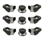Tencere Tava Sahan Kulp ve Kapak Kulpu Kromajlı Siyah 3 Set - 1