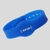 13.56Mhz Rfid Manyetik Bileklik Mavi Su Geçirmez Silikon Proximity Göstergeç 13.56 Mhz Kapı Geçiş Personel Takip Depo Havuz ISO1443-3A thumbnail 4