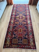 116x313 cm El Dokuma Yolluk, Canlı Renkler ve Harika Desenler, Antika Anadolu Yün Halısı, Şık Ev Dekoru - 1