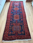 115x310 cm Canlı Renkli Yolluk, El Dokuma NostaljikHalı, Mükemmel Kondisyonlu Yolluk, Ev ve Ofis Dekoru - 6