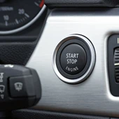 BMW 3 Serisi E90 2005-2011 Start Stop Basma Düğmesinin Kapağı Siyah - 2