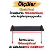 Kayı Metal Siyah Kulp 160 mm -16 cm Mobilya Çekmece Mutfak Dolabı Dolap Kapak Kulpları Kulb Kulpu thumbnail 3