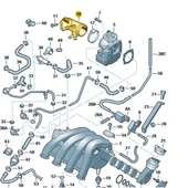 VW Passat B5 1997-2000 1.8 ADR Motor Gaz Kelebeği Borusu 058133356D - 2