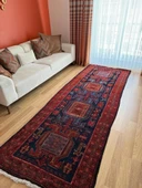 115x310 cm Canlı Renkli Yolluk, El Dokuma NostaljikHalı, Mükemmel Kondisyonlu Yolluk, Ev ve Ofis Dekoru - 1